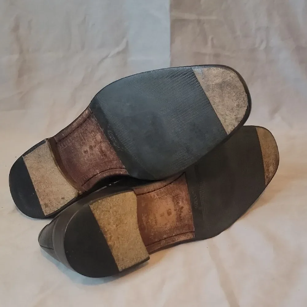 Cole Haan Black Leather Oxford Shoes with Cap Toe 9.5 D